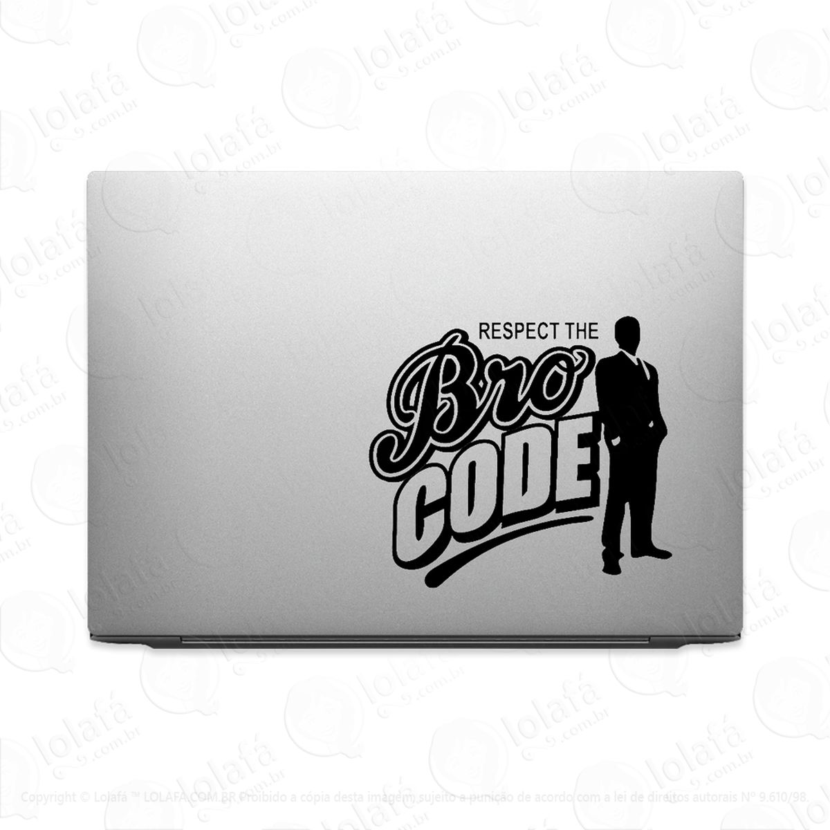 adesivo para notebook respect the bro code! mod:2881