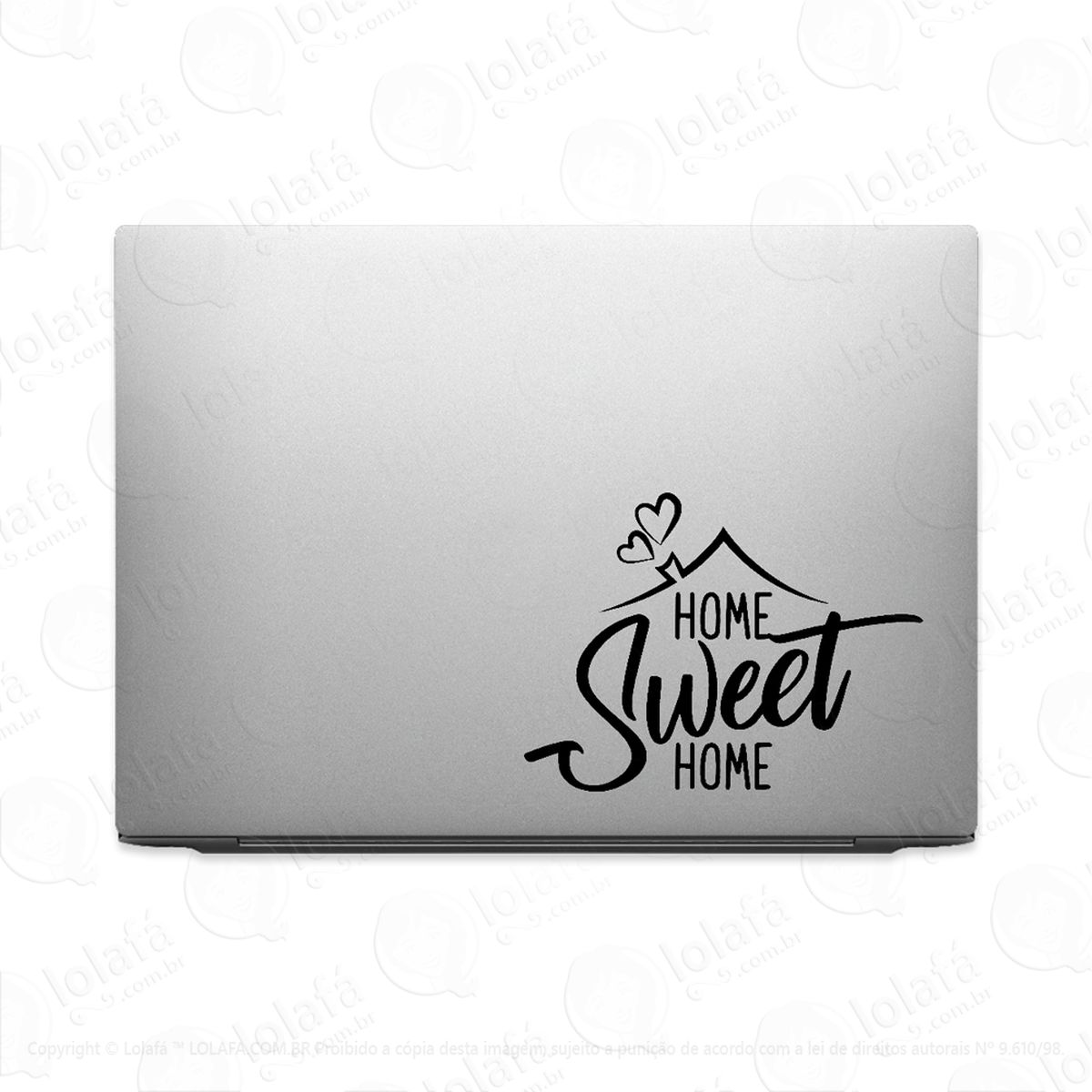 adesivo para notebook home sweet home coração mod:2890