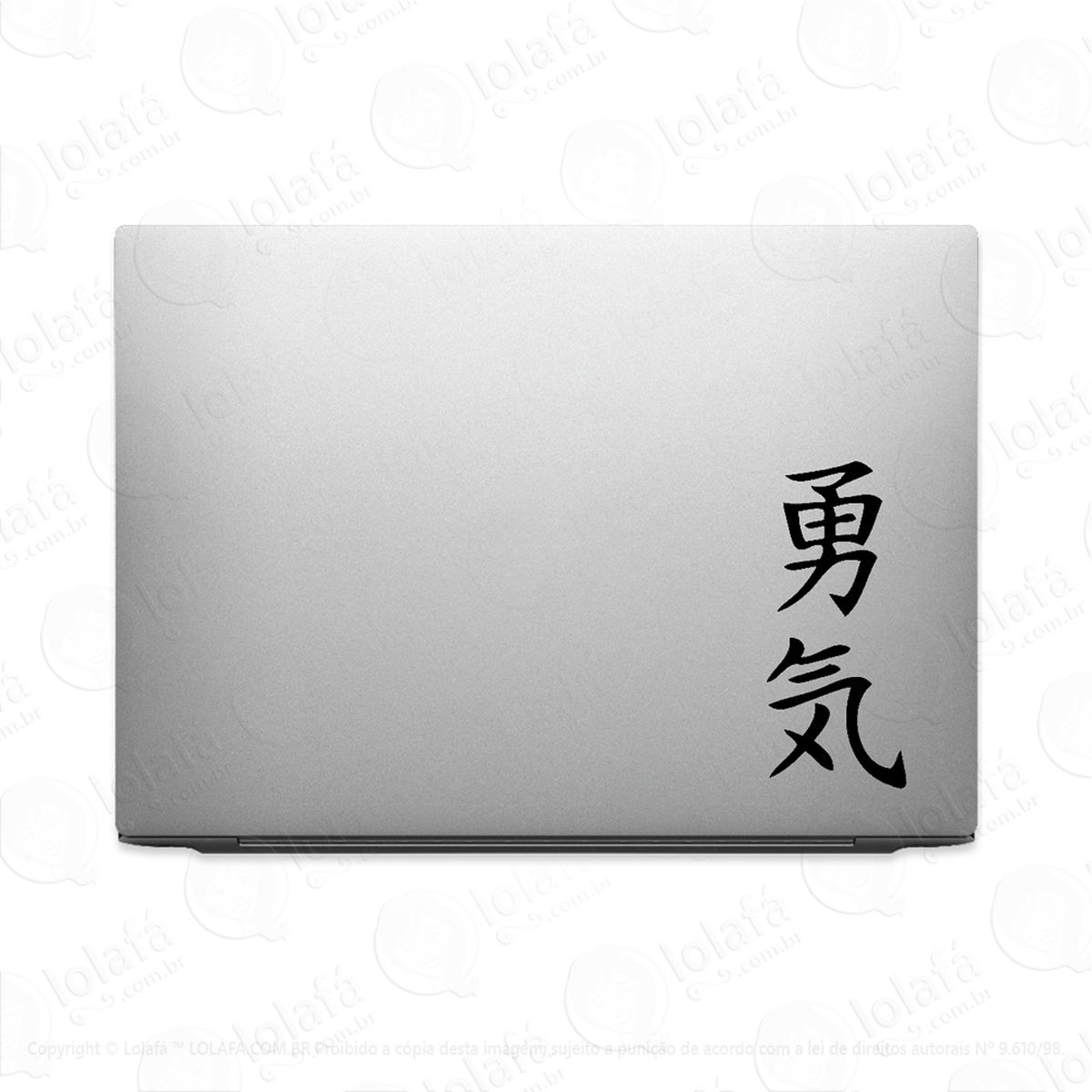 adesivo para notebook coragem kanji japonês mod:2902