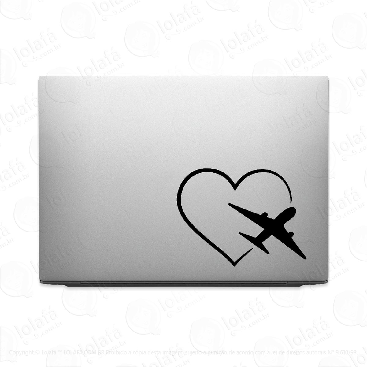 adesivo para notebook amor por viagem e voar mod:2933