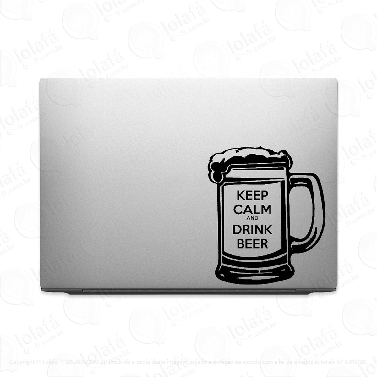 adesivo para notebook keep calm and drink beer mod:2944