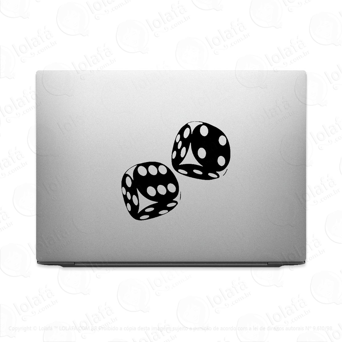 adesivo para notebook dados sorte mod:2945