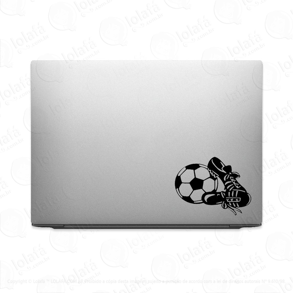 adesivo para notebook amor por futebol bola chuteira mod:2966