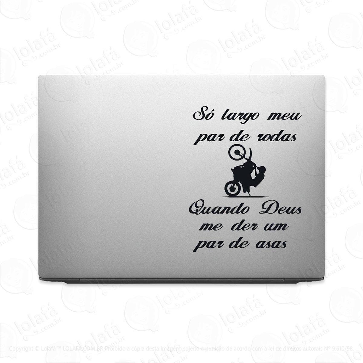 adesivo para notebook motoqueiro amante de motociclismo mod:2984