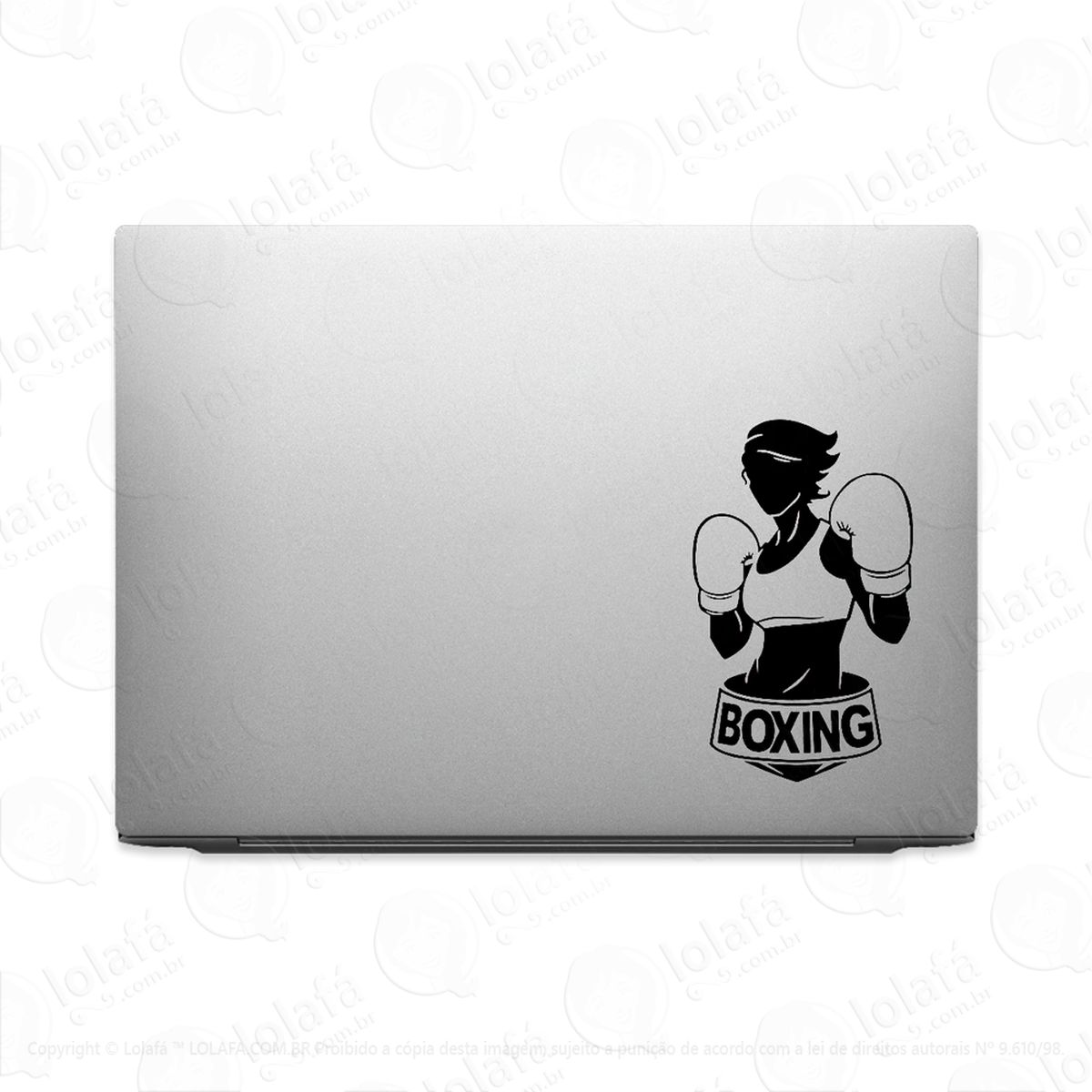 adesivo para notebook luta boxe mulher boxing mod:3043