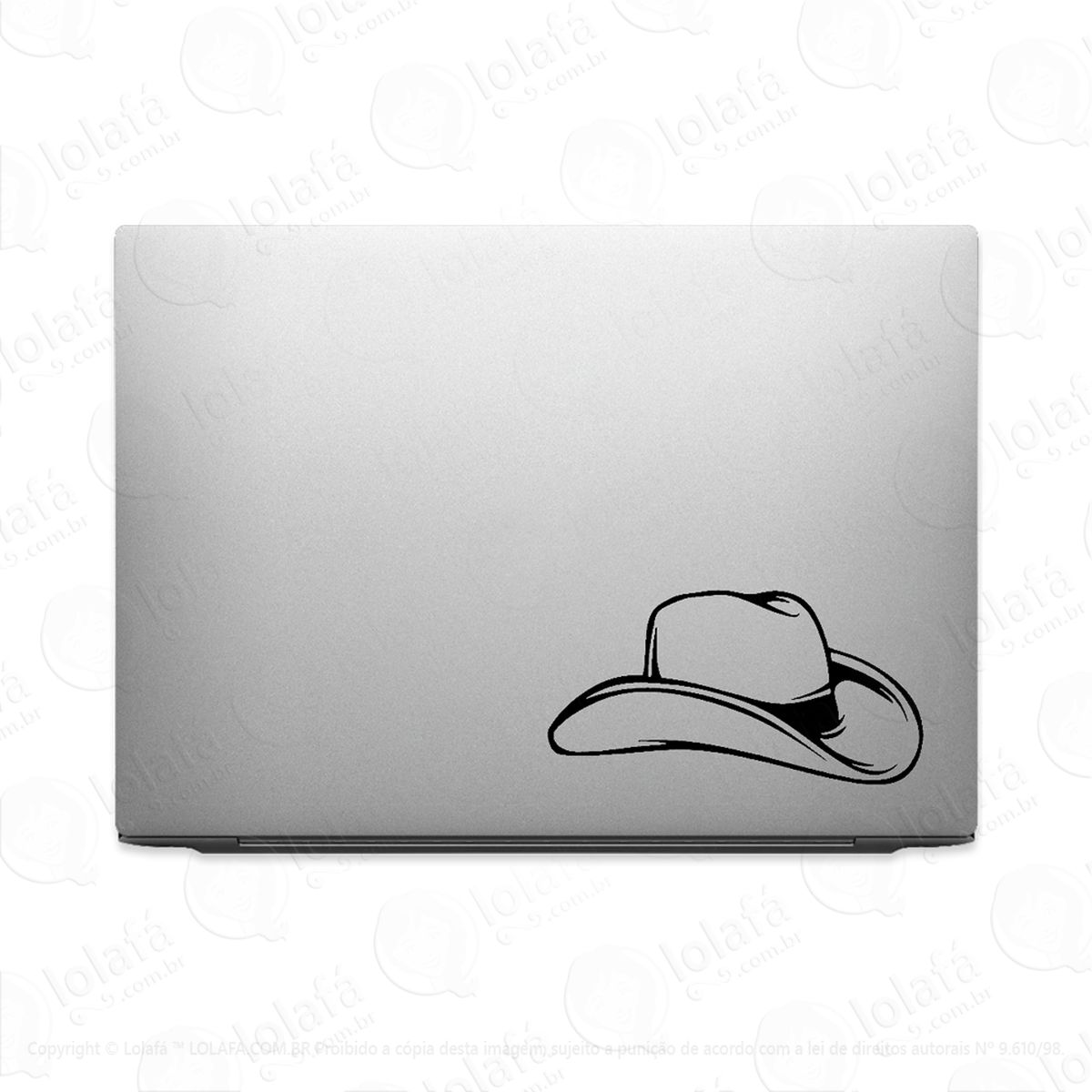 adesivo para notebook chapéu sertanejo cowboy mod:3061