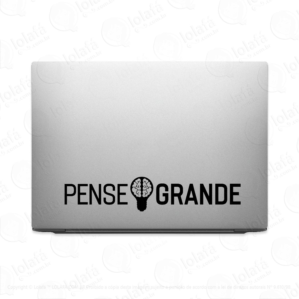 adesivo para notebook pense grande frase mod:3063