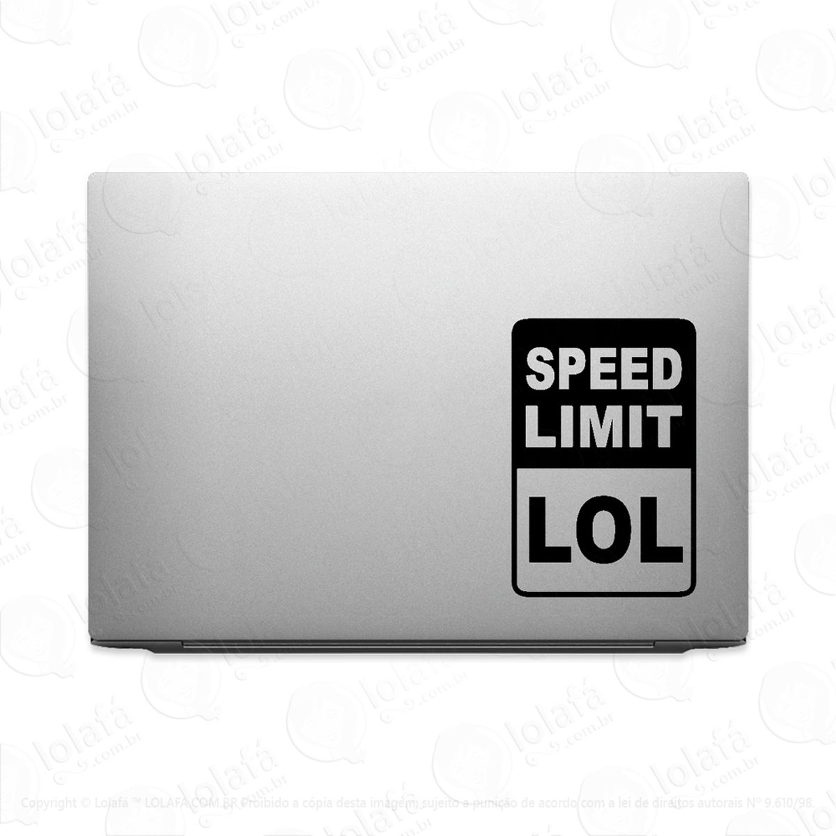 adesivo para notebook placa limite de velocidade lol mod:3064