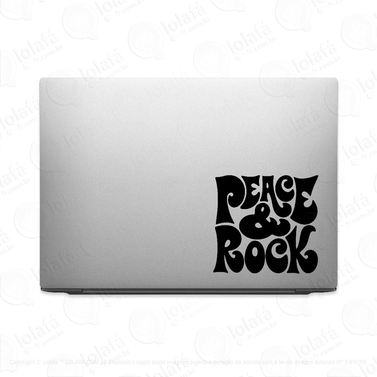 adesivo para notebook peace and rock - paz e rock mod:3091