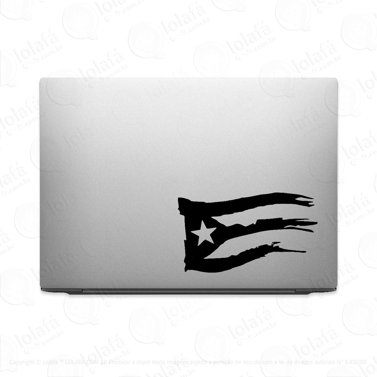 adesivo para notebook cuba e porto rico bandeira mod:3113