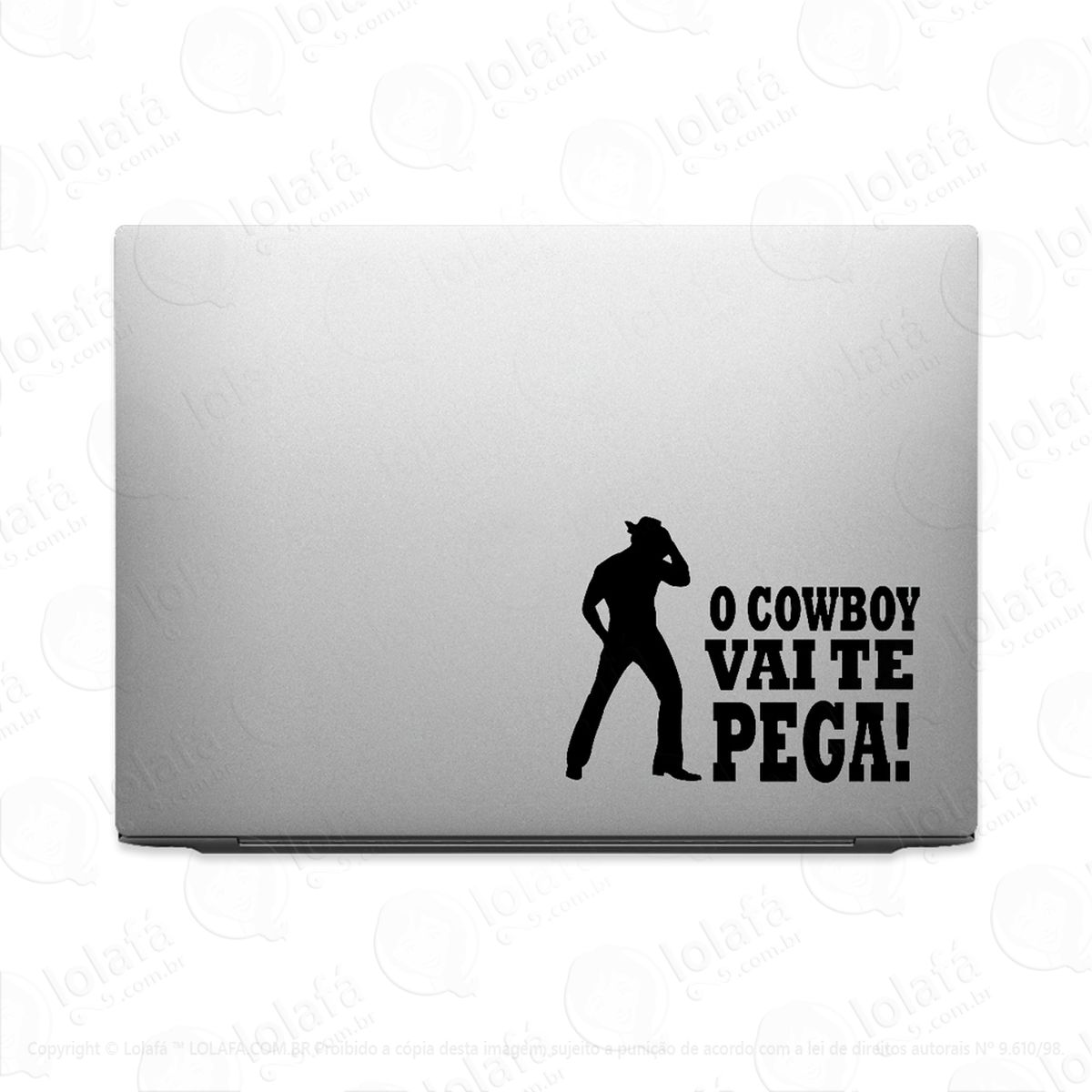 adesivo para notebook o cowboy vai te pegar mod:3119