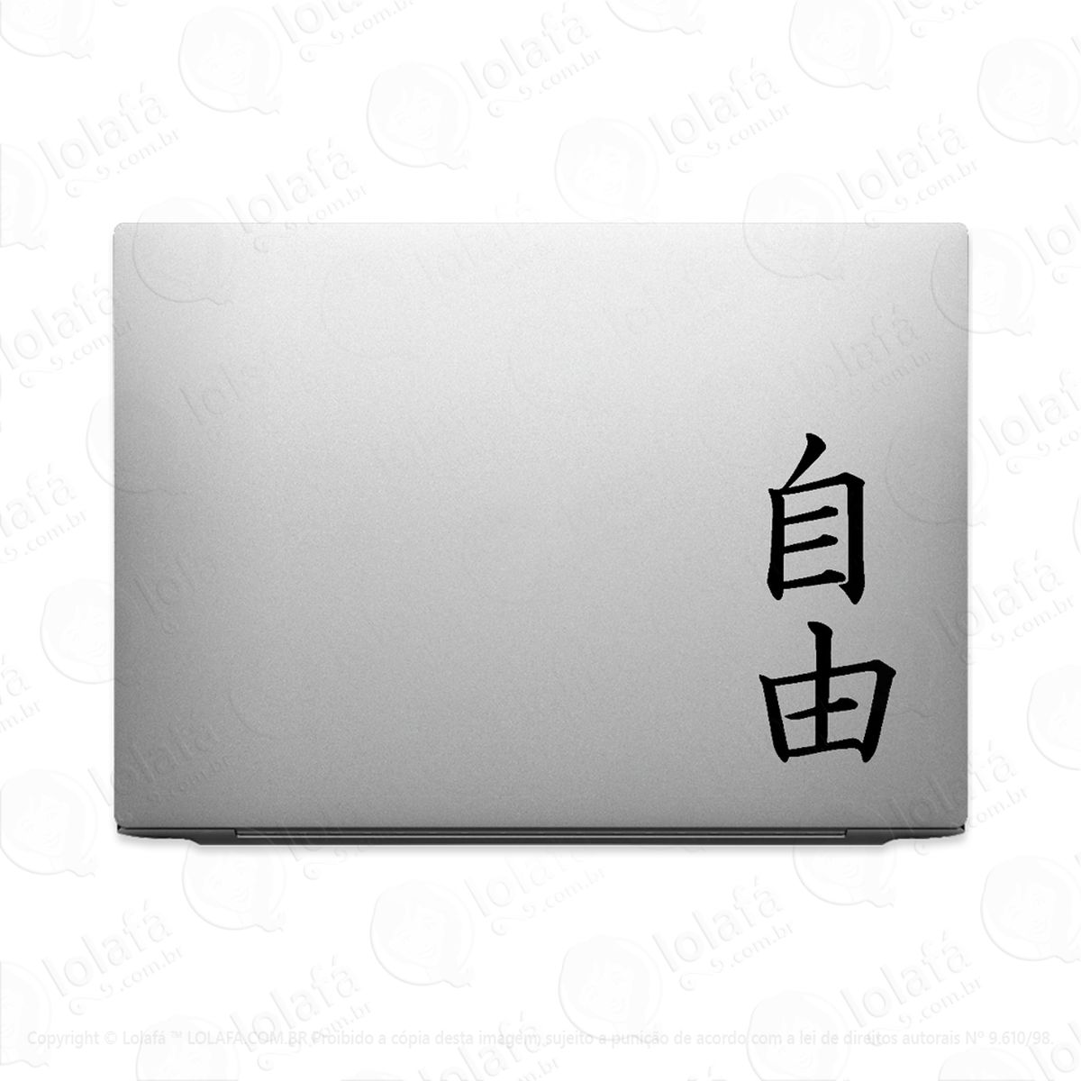 adesivo para notebook liberdade kanji japonês mod:3123