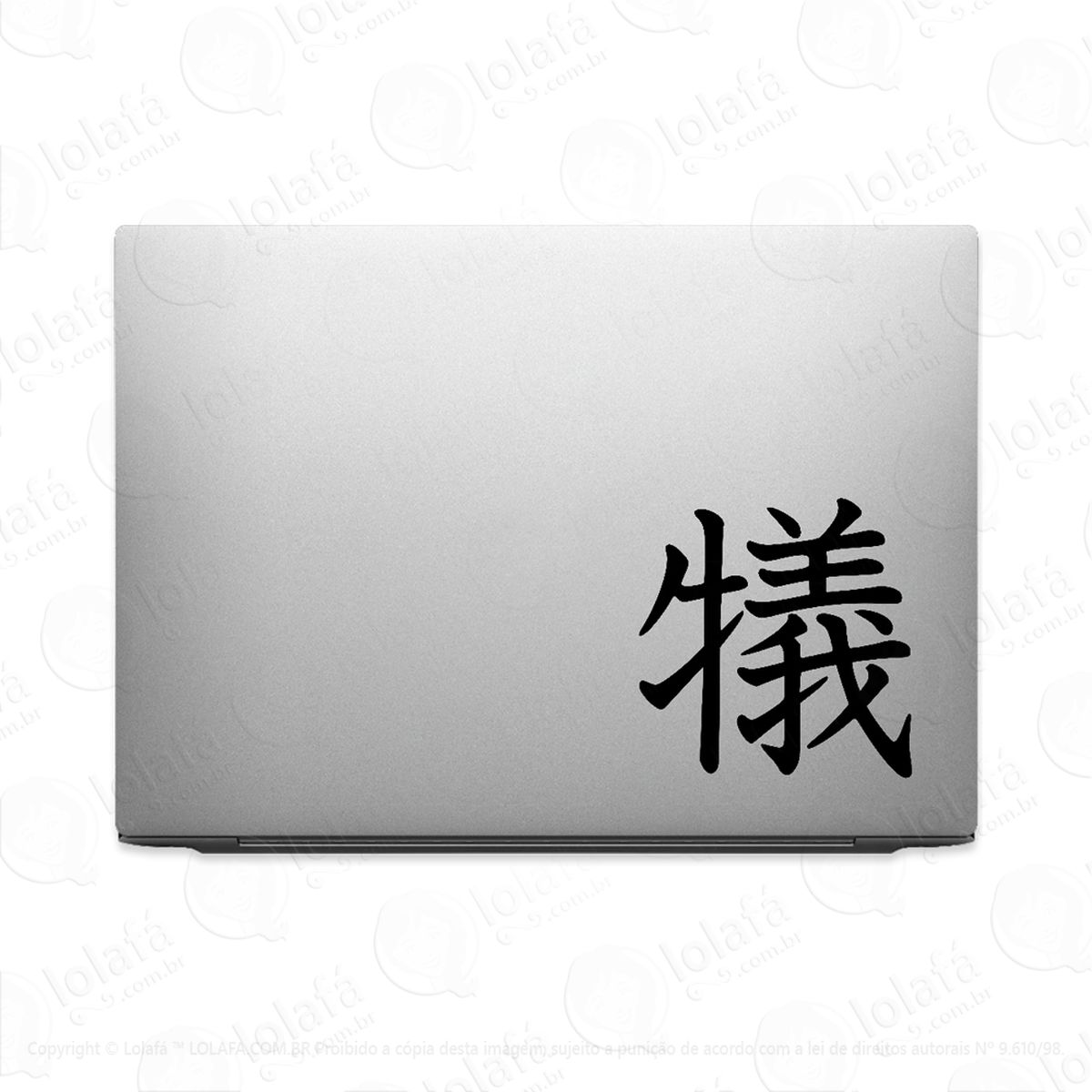 adesivo para notebook sacrifício kanji japonês mod:3124