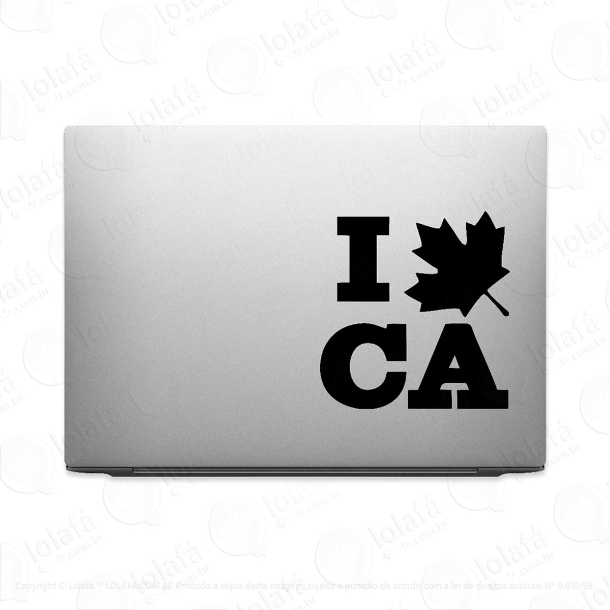 adesivo de notebook eu amo o canadá - i love canada mod:3142