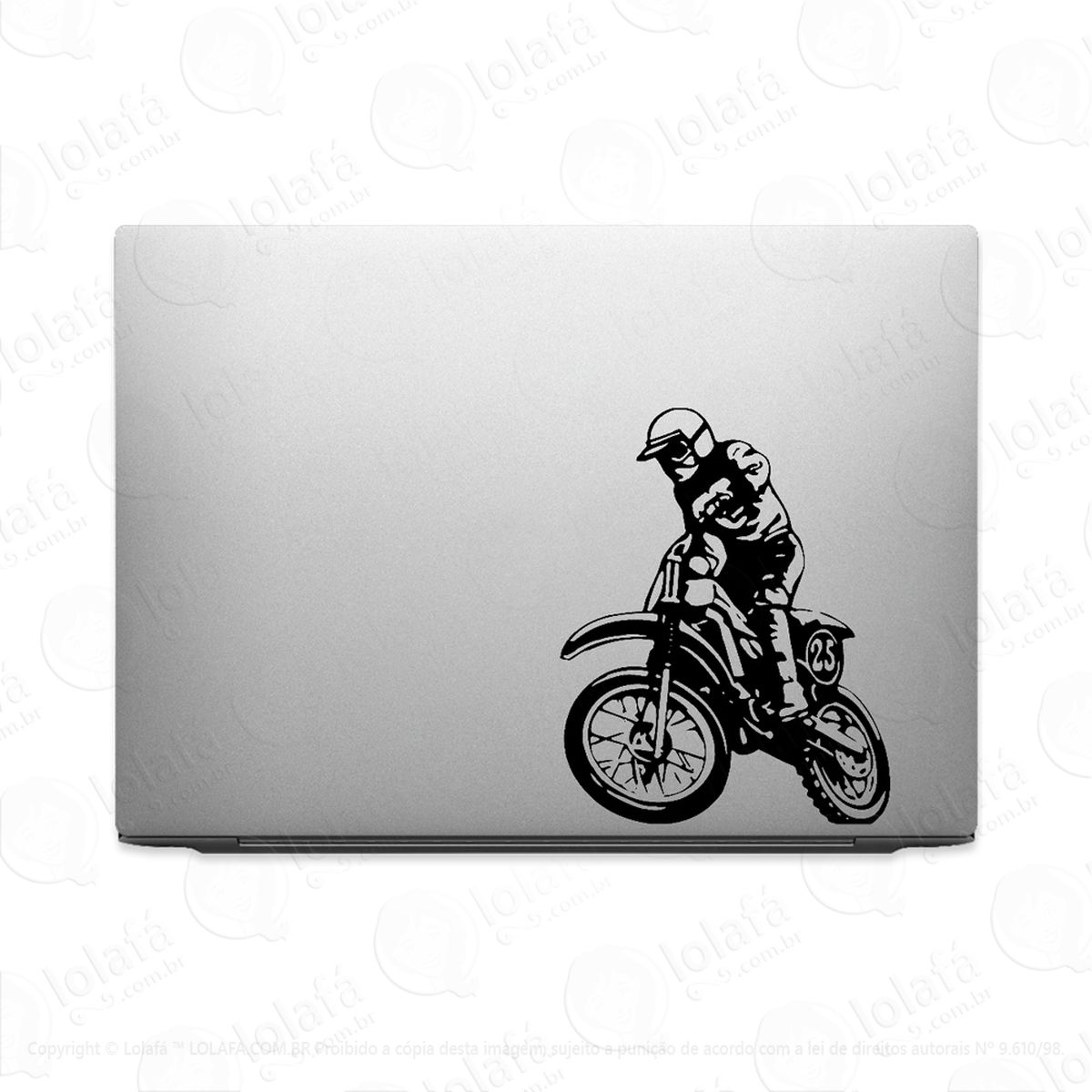 adesivo para notebook motocross moto esporte mod:3165