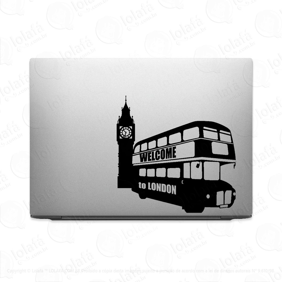 adesivo para notebook londres Ônibus londrino mod:3168