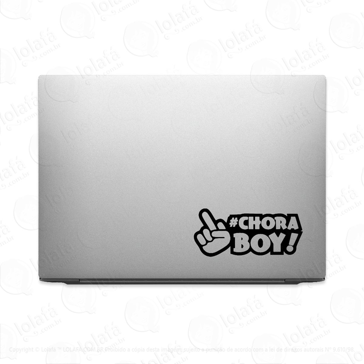 adesivo para notebook chora boy! choraboy dedo do meio mod:3231