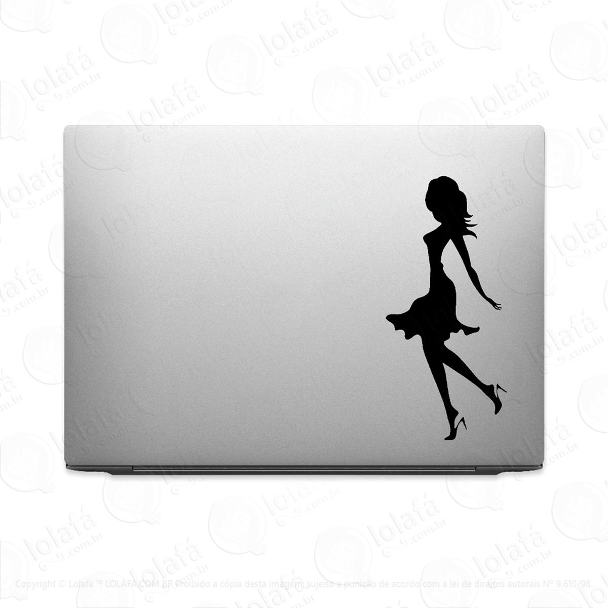 adesivo para notebook silhueta mulher salto alto mod:3233