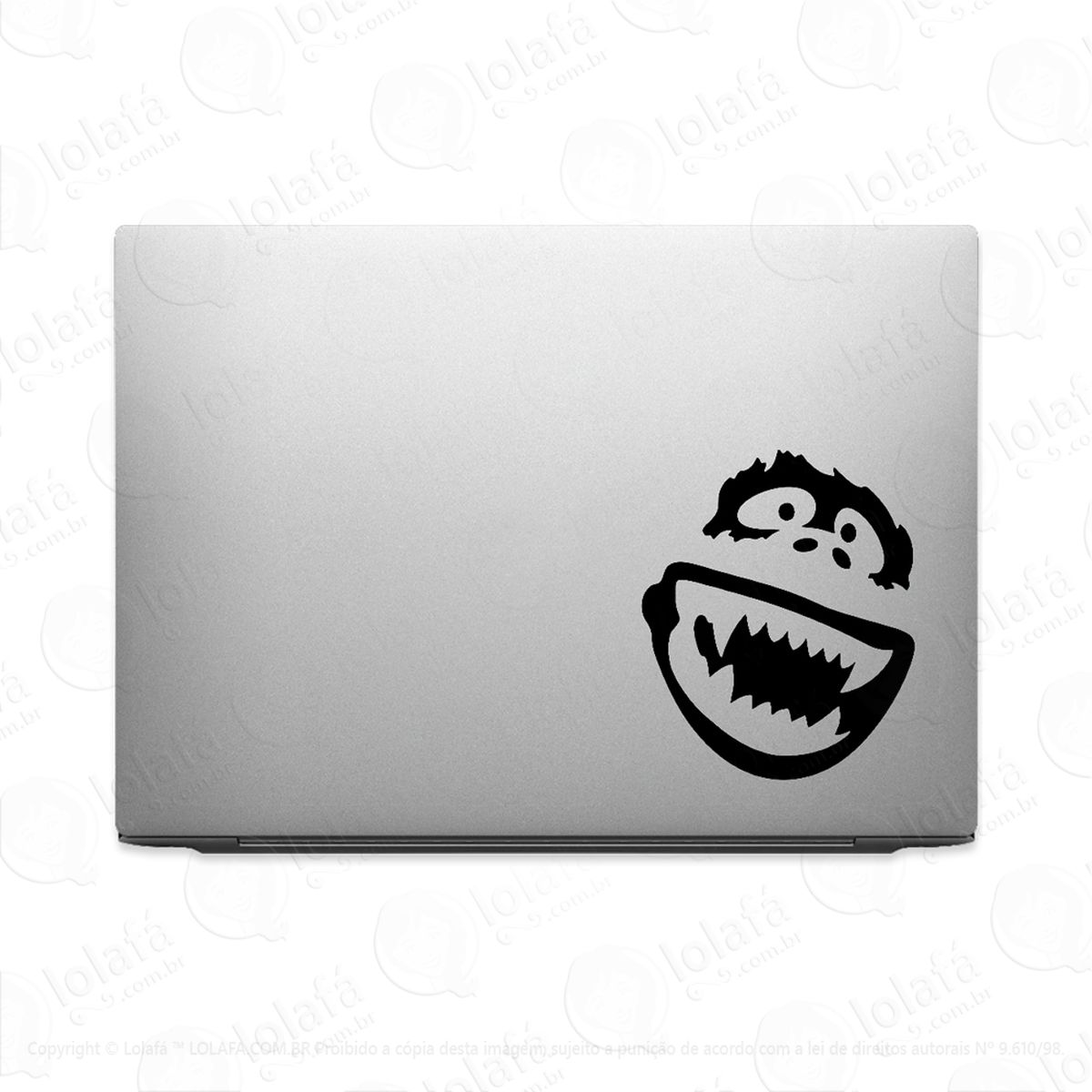 adesivo para notebook rosto yeti sorrindo mod:3290