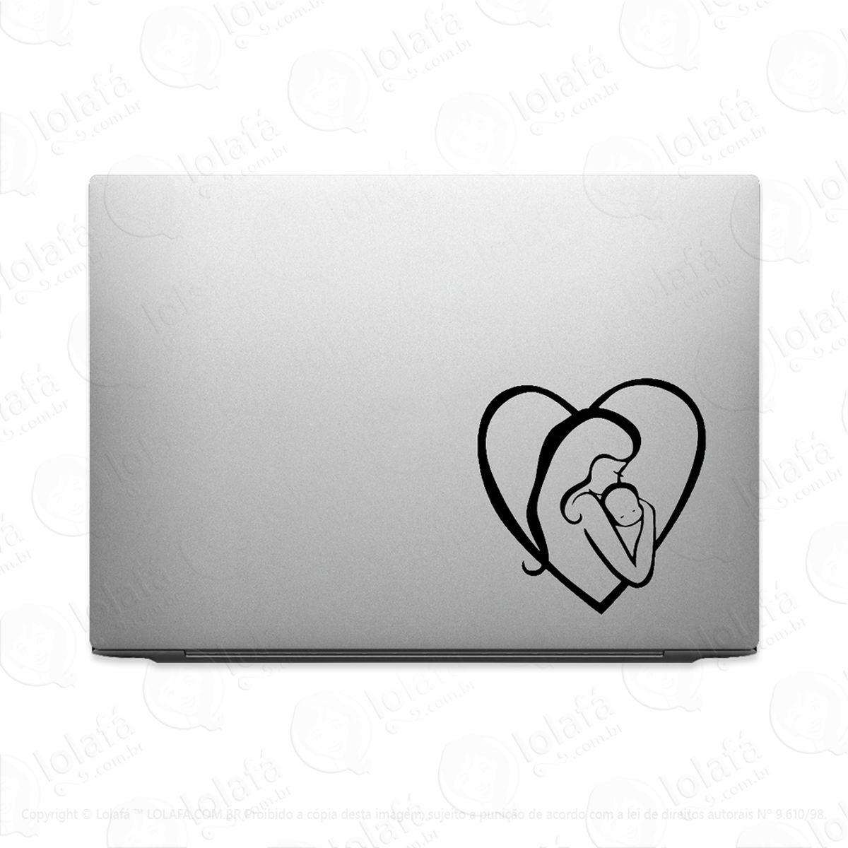 adesivo para notebook mãe e bebê amor de mãe mod:3294