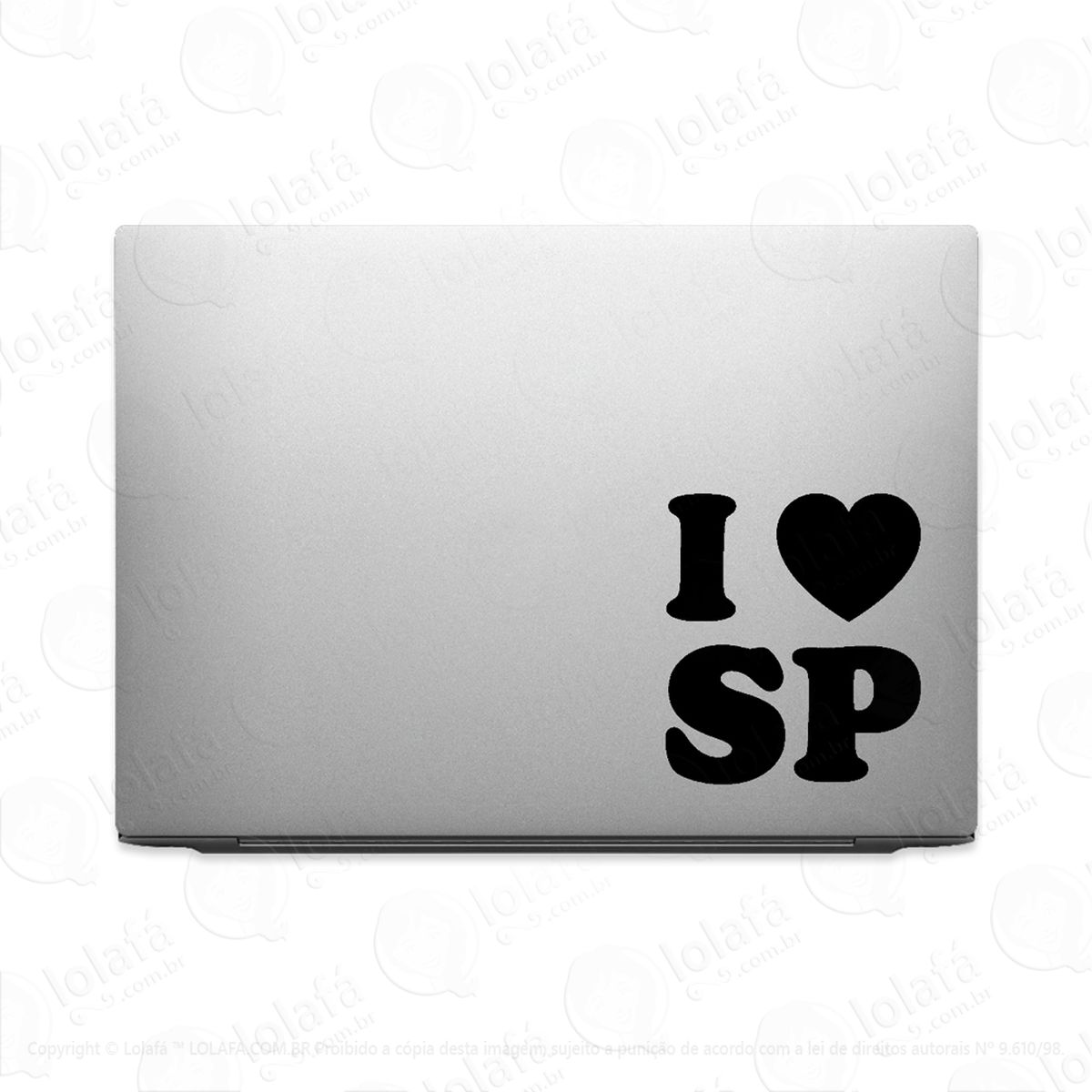 adesivo para notebook eu amo são paulo - i love sp mod:3370