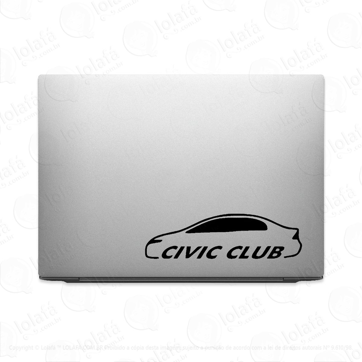 adesivo para notebook clube honda civic mod:3372