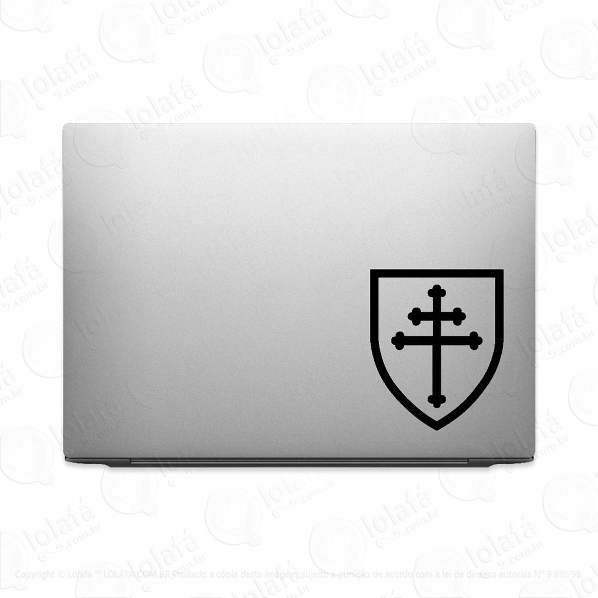 adesivo para notebook escudo heráldico cruz de lorena mod:3386