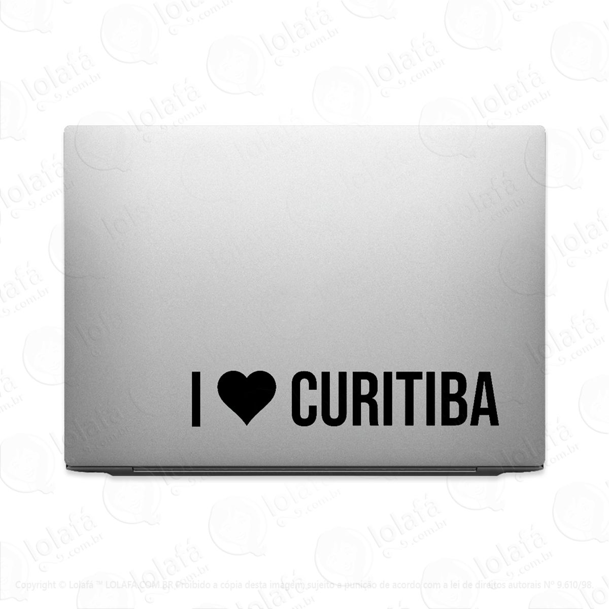 adesivo para notebook eu amo curitiba - i love curitiba mod:3395