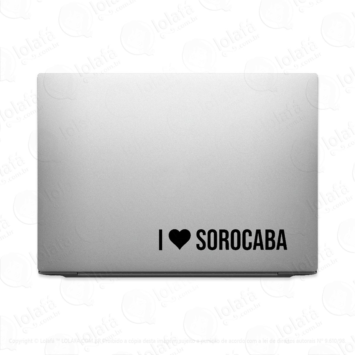 adesivo para notebook eu amo sorocaba - i love sorocaba mod:3397