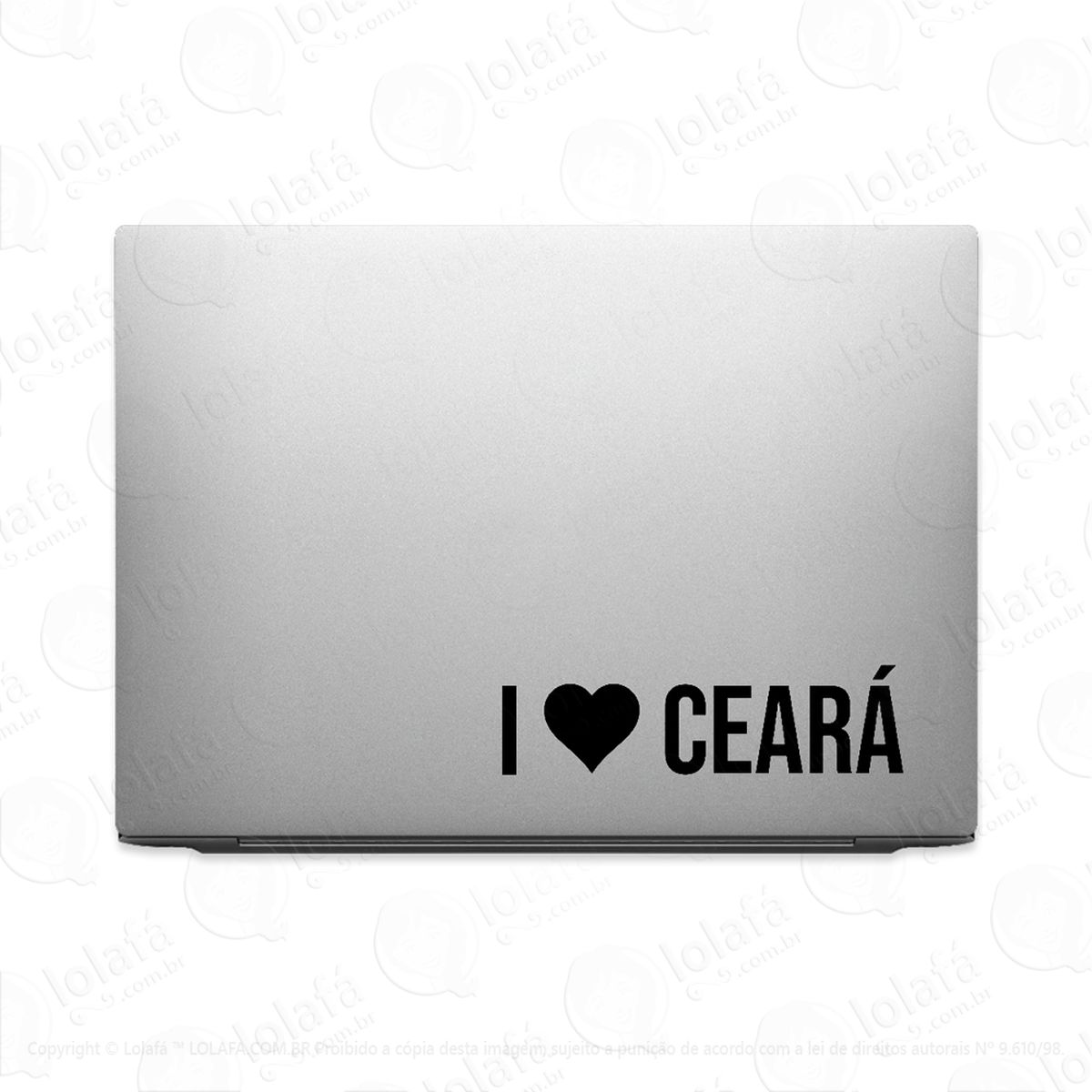 adesivo para notebook eu amo ceará - i love ce mod:3411