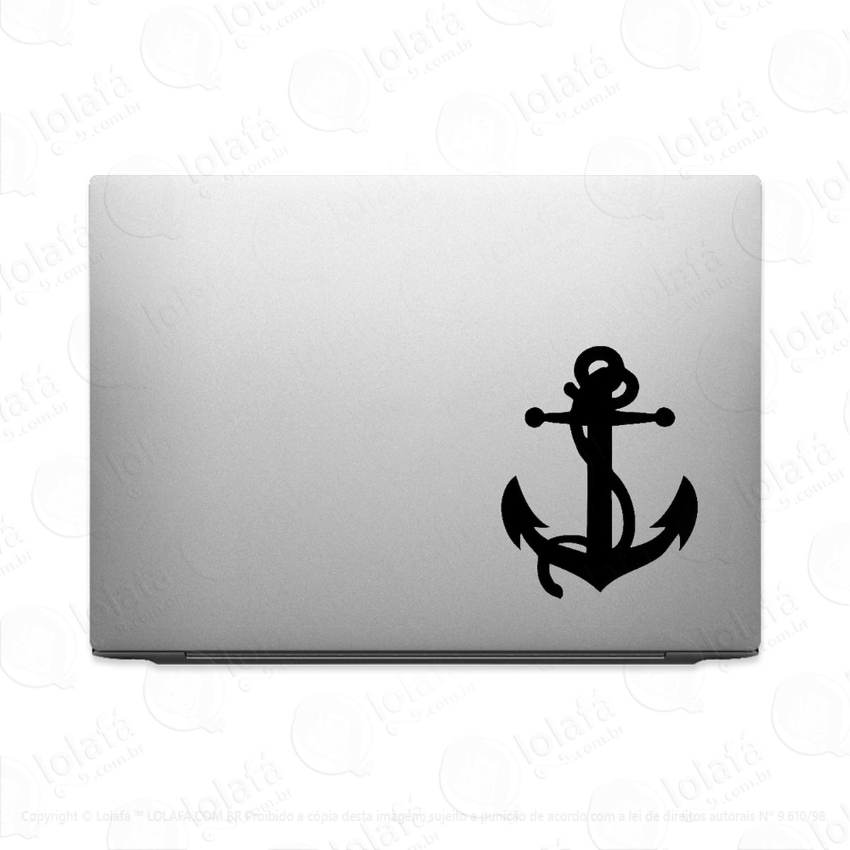 adesivo para notebook ancora naval marinha pescaria mod:3422