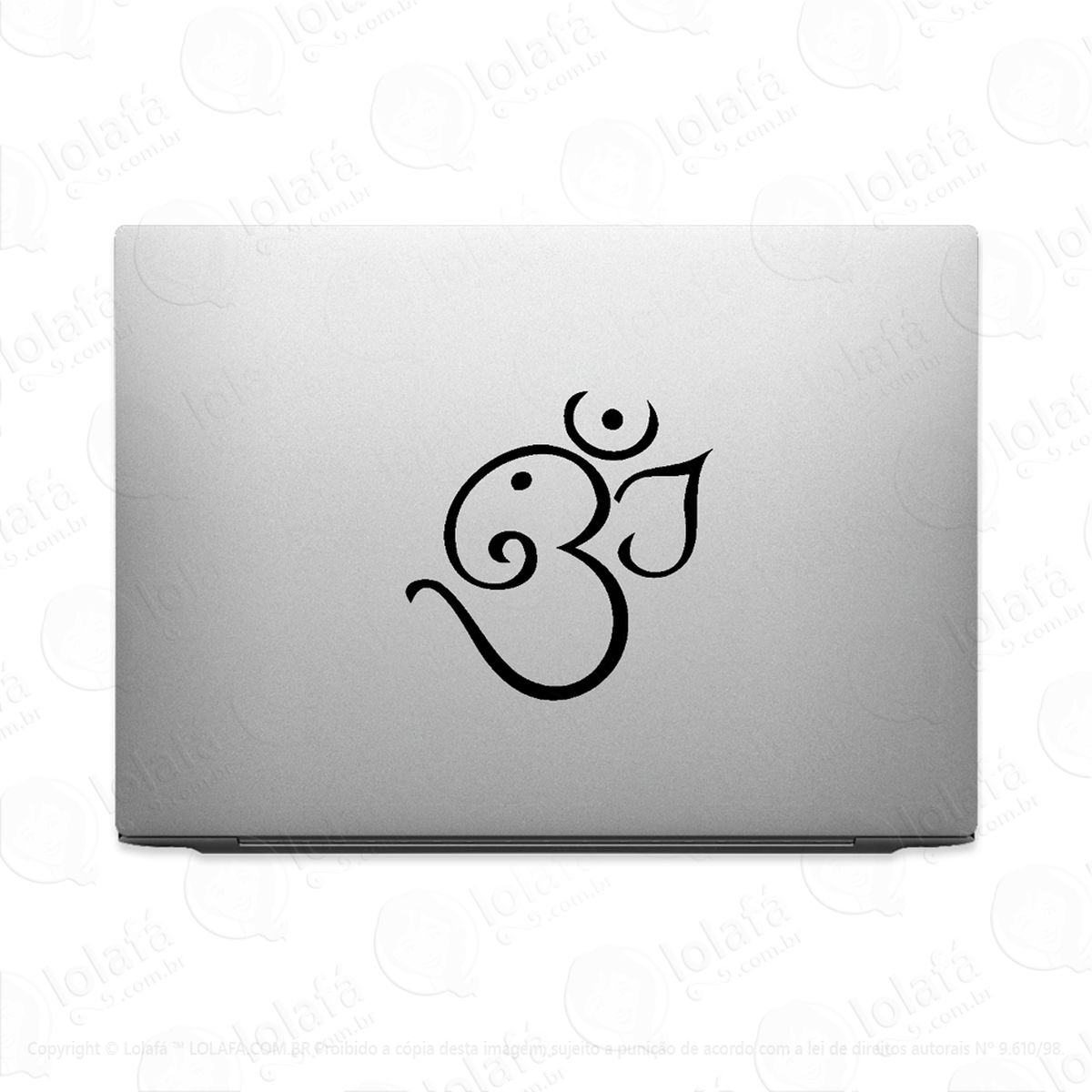 adesivo para notebook elefante om mantra mod:3429