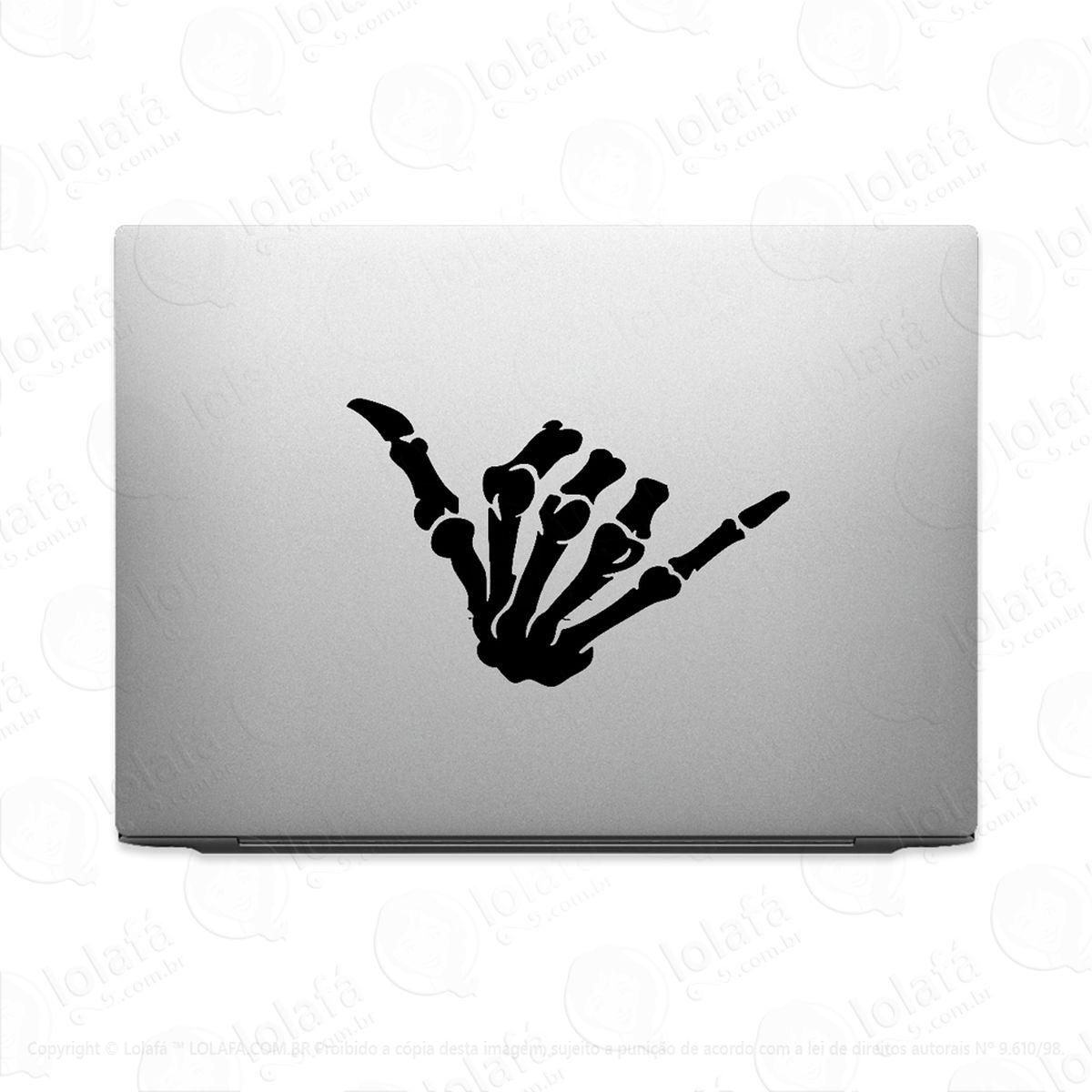 adesivo de notebook hang loose skull mod:3441