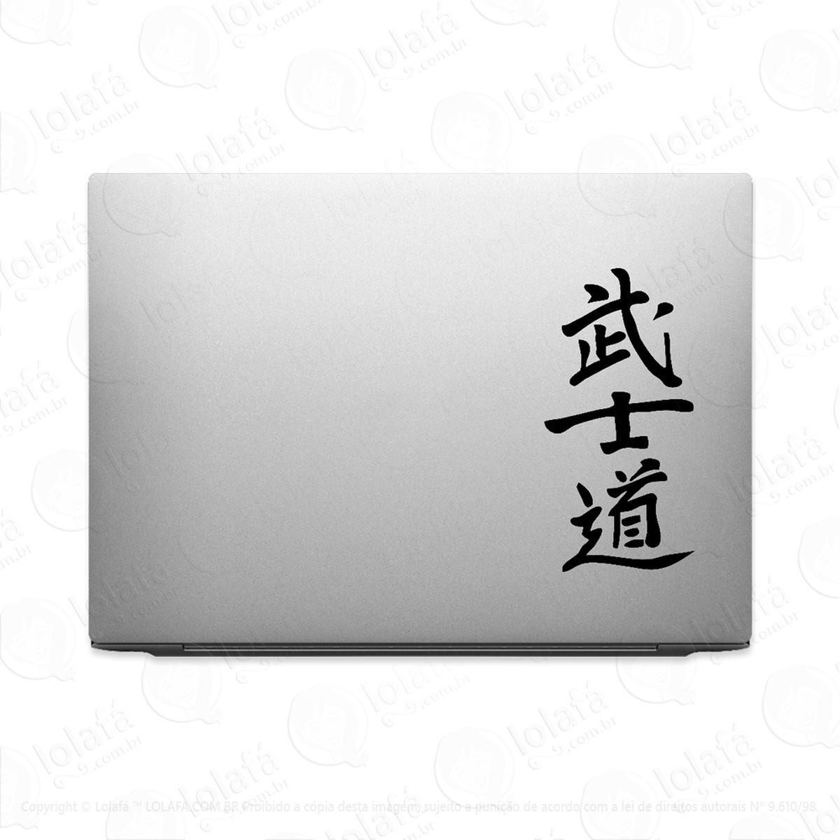 adesivo de notebook ideograma kanji bushido mod:3444