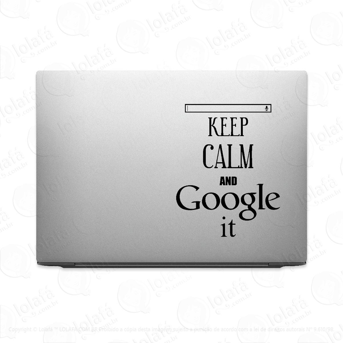 adesivo para notebook keep calm and google it mod:3453