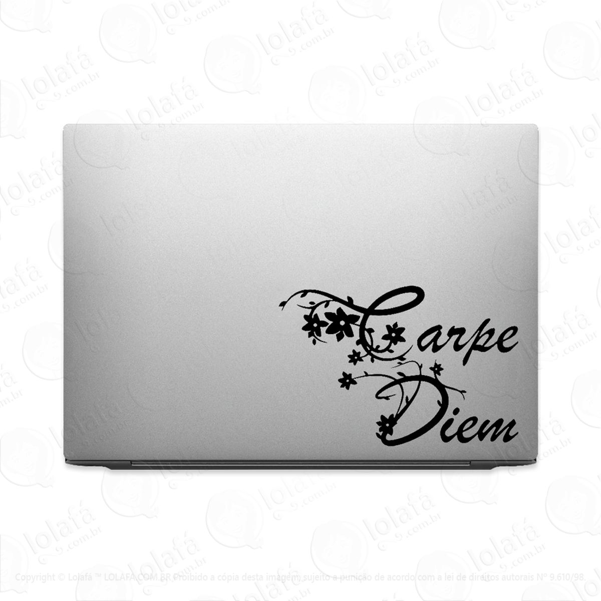 adesivo para notebook carpe diem aproveite hoje mod:3456