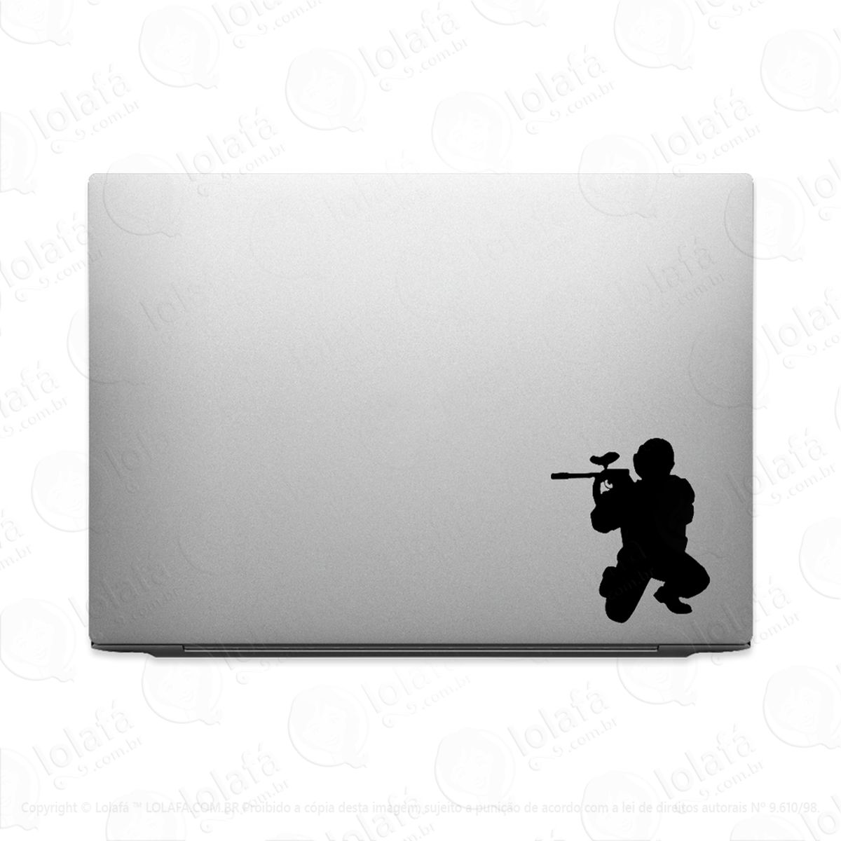 adesivo para notebook paintball airball combatente mod:3462