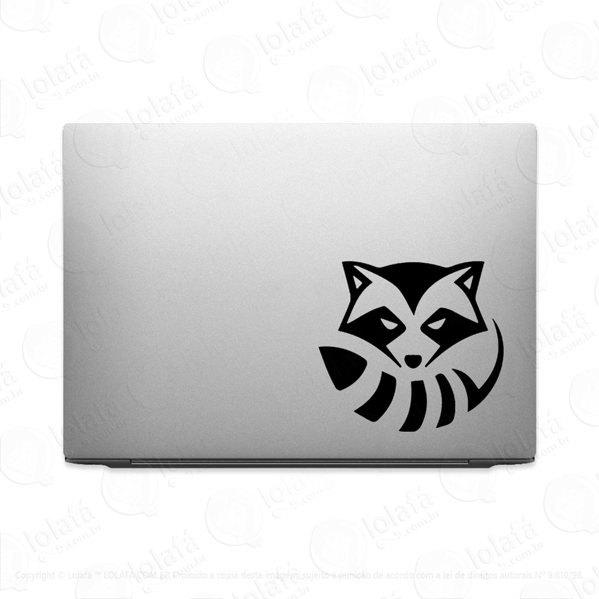 adesivo para notebook guaxinim animal silvestre mod:3497