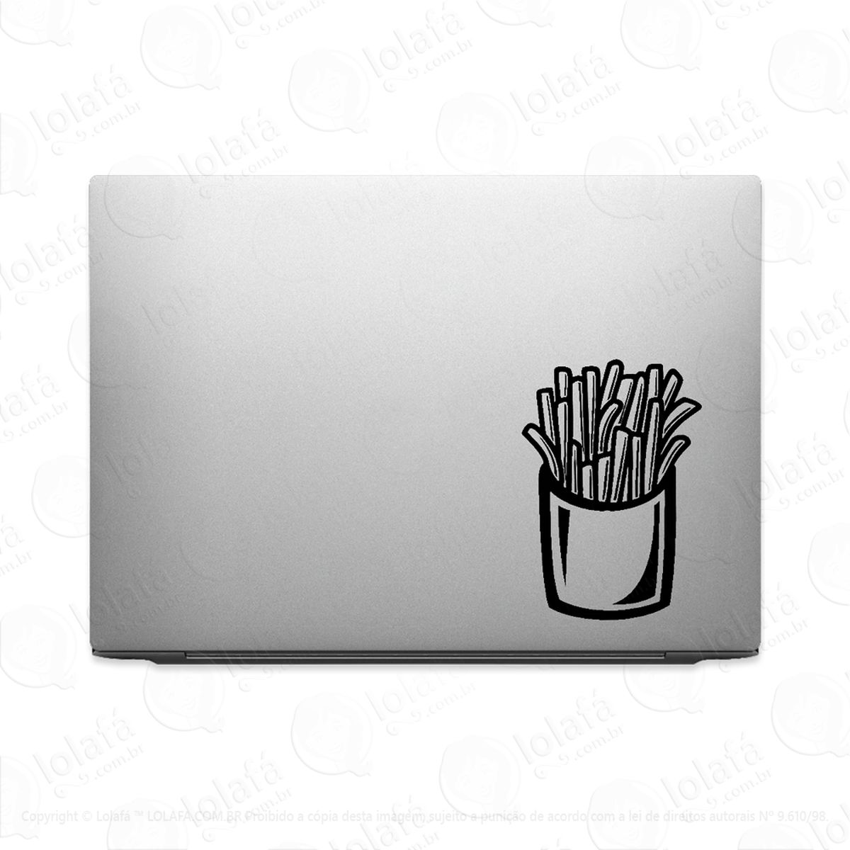 adesivo notebook batata frita de lanchonete e hamburgueria mod:3538