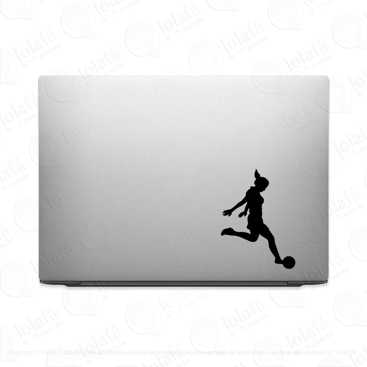 adesivo para notebook jogadora futebol feminino mod:3540