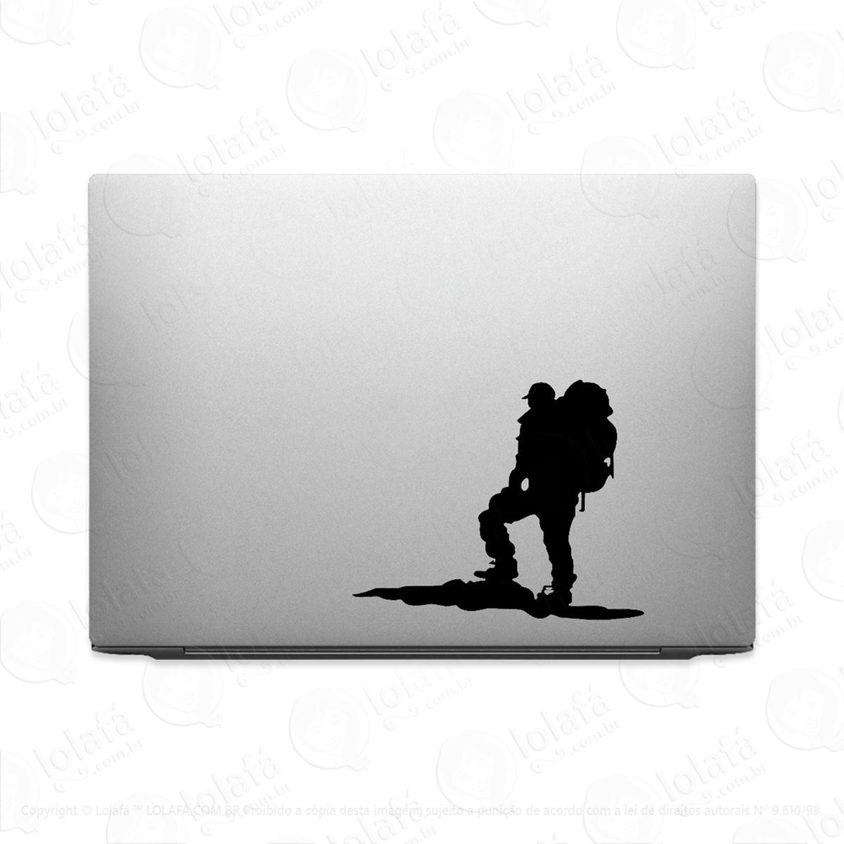 adesivo para notebook homem praticando trekking mod:3649