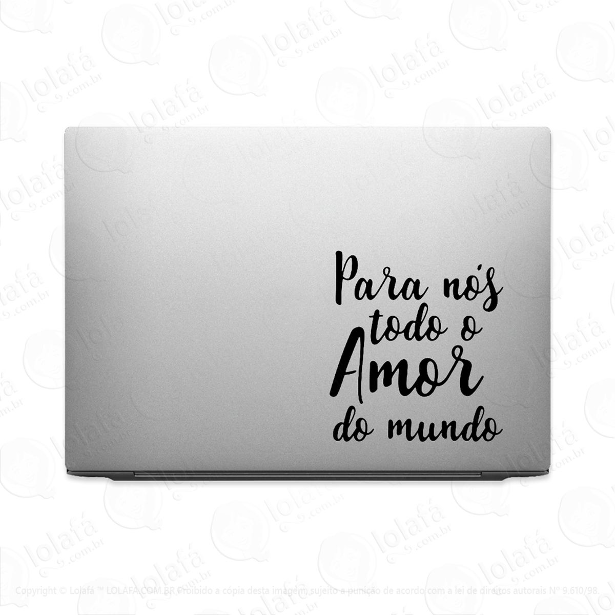 adesivo para notebook para nós todo amor do mundo mod:3657