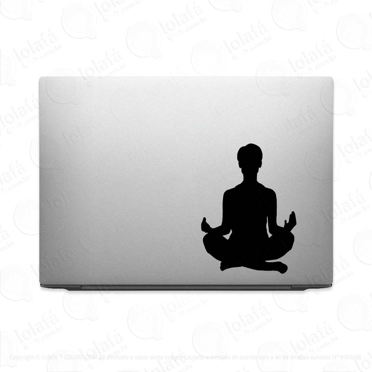 adesivo para notebook meditação eu interior mod:3689