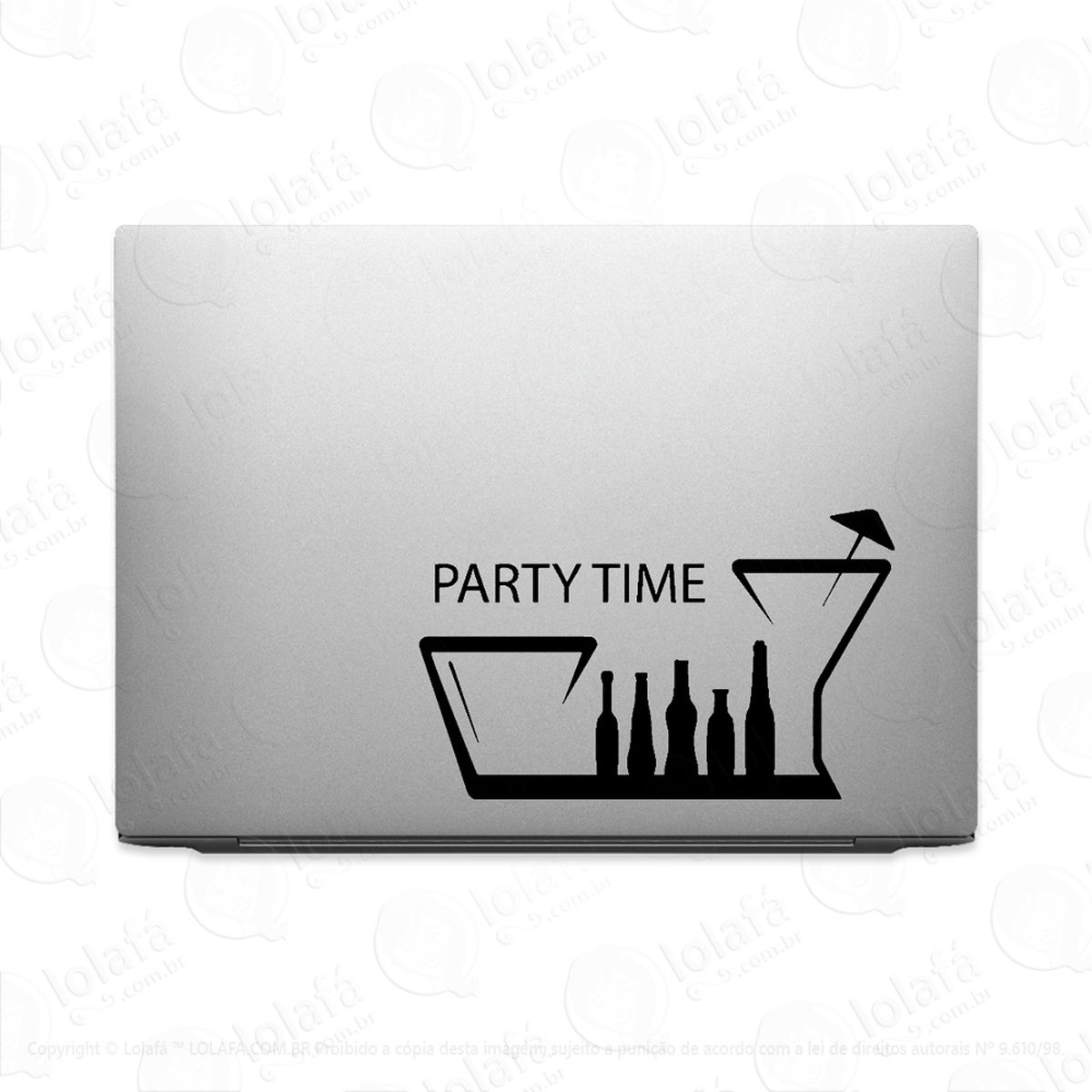 adesivo para notebook party time mod:3715