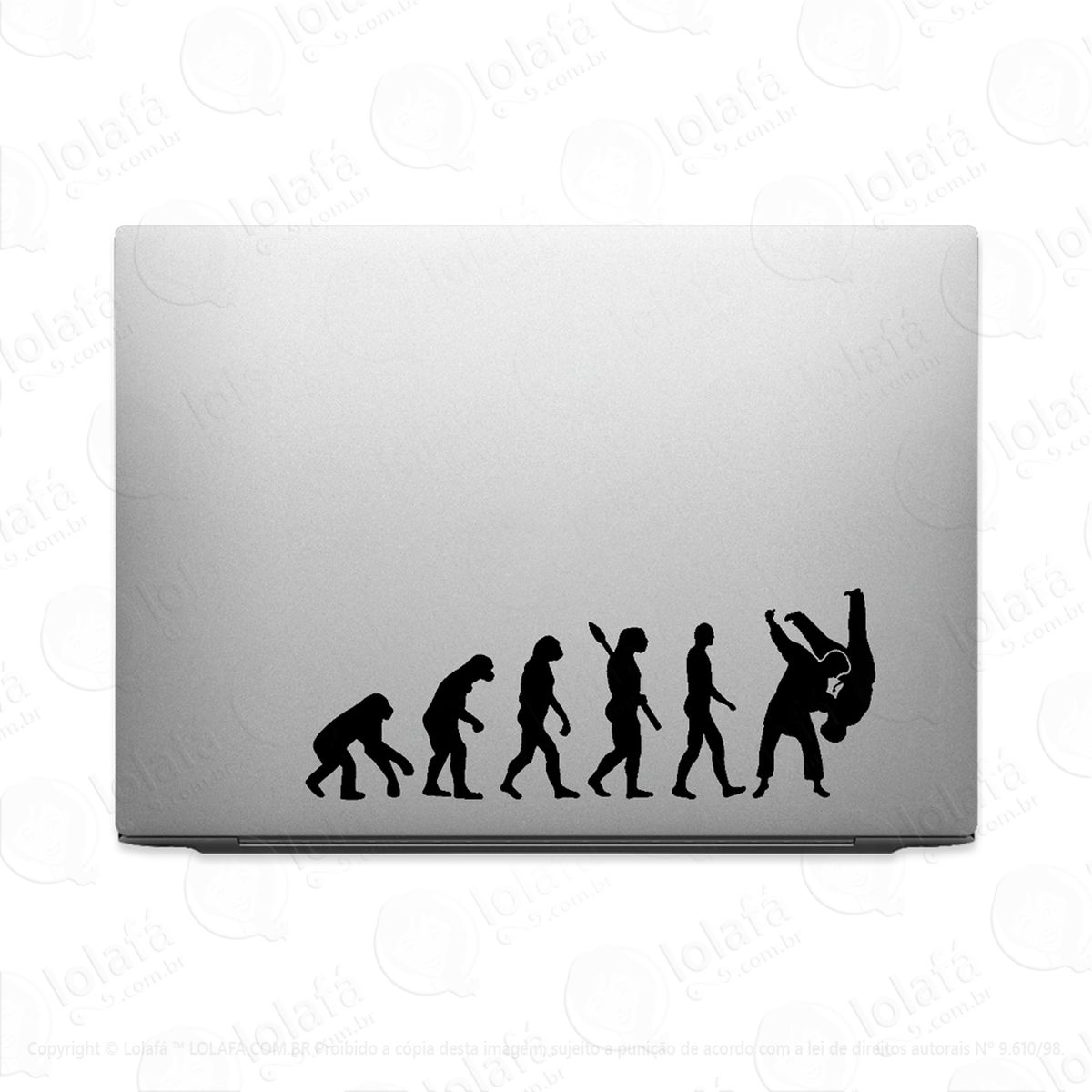 adesivo para notebook evolução do atleta judoca judô mod:3731