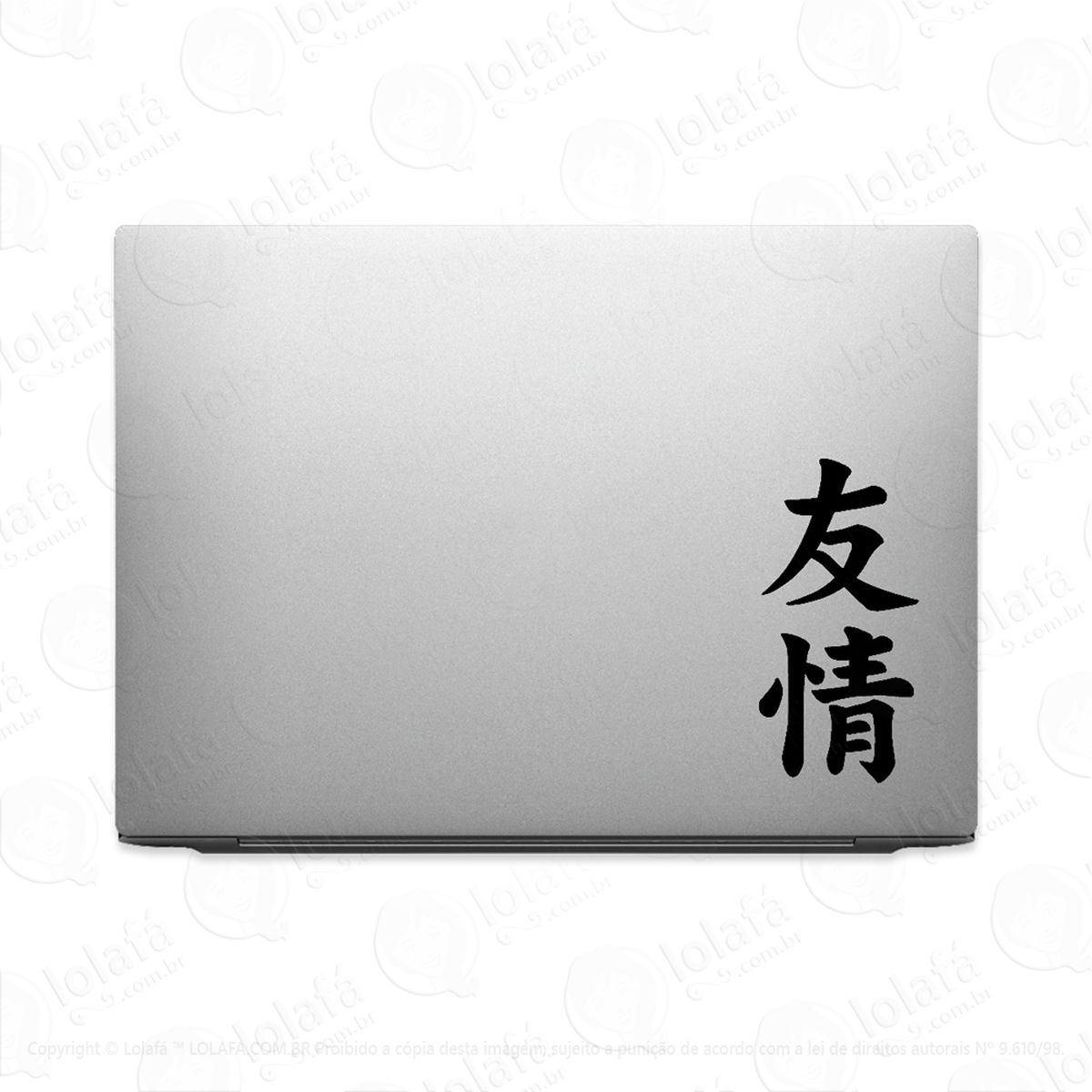 adesivo para notebook amizade kanji japonês mod:3738