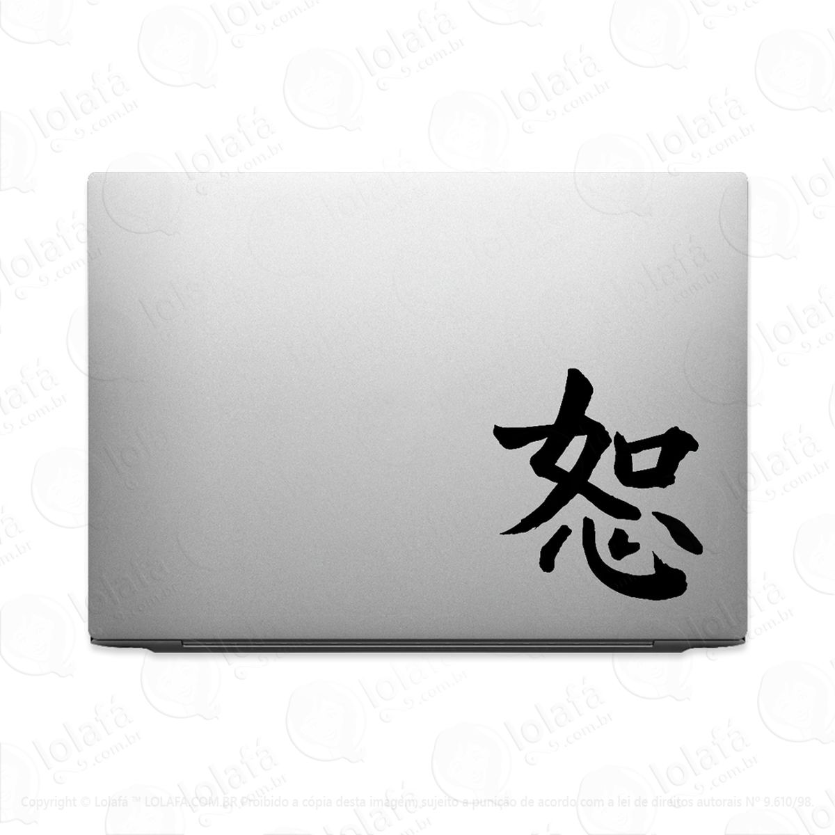 adesivo para notebook perdão kanji japonês mod:3752