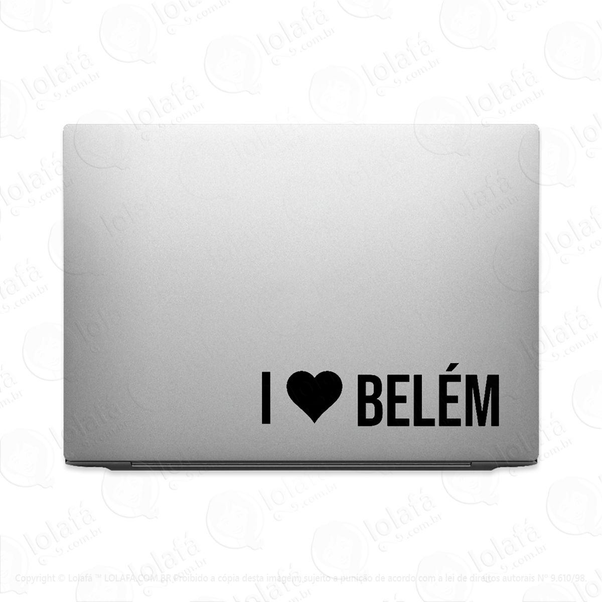 adesivo para notebook eu amo belém - i love belém mod:3769