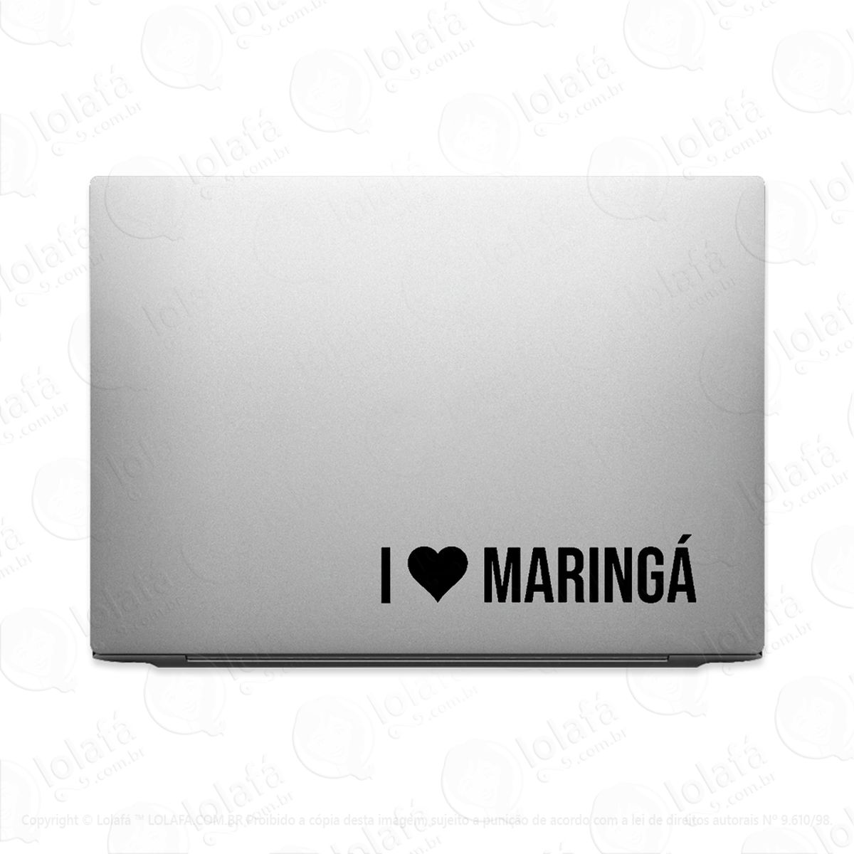 adesivo para notebook eu amo maringá - i love maringá mod:3785