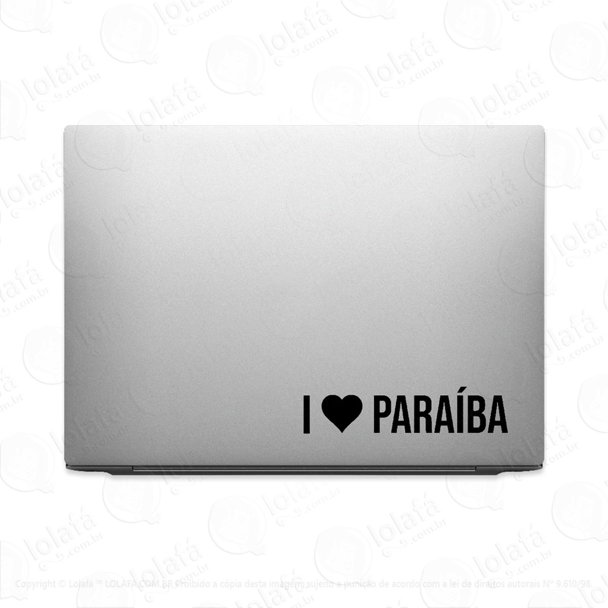 adesivo para notebook eu amo paraíba - i love paraíba mod:3794